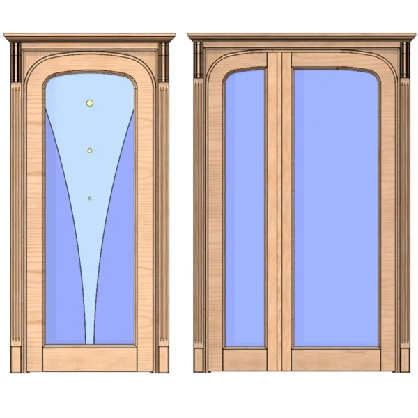 Дверной блок 007 (Каталог 3D-Уроки по SolidWorks)