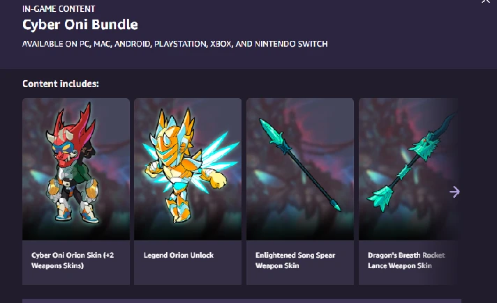 💎Brawlhalla: Cyber Oni Bundle💎 100%