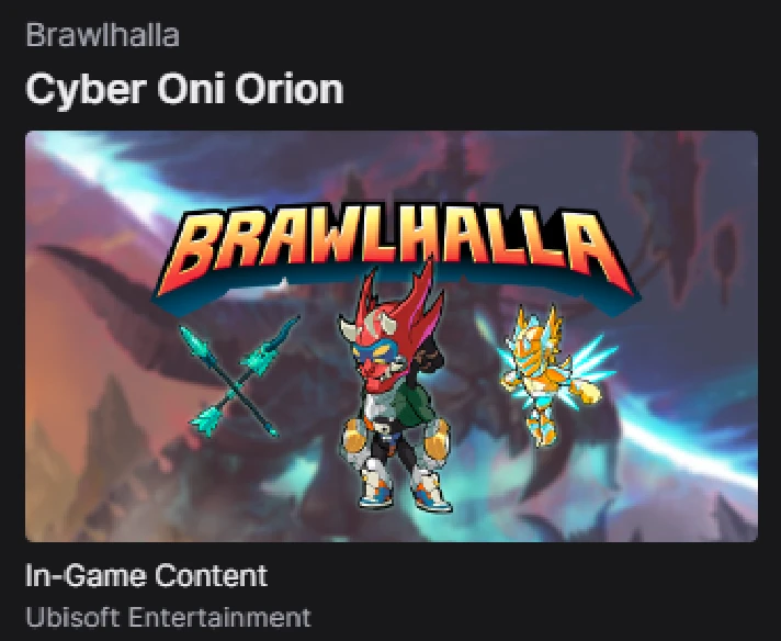 ▒▓█ Brawlhalla🔑Cyber Oni Orion