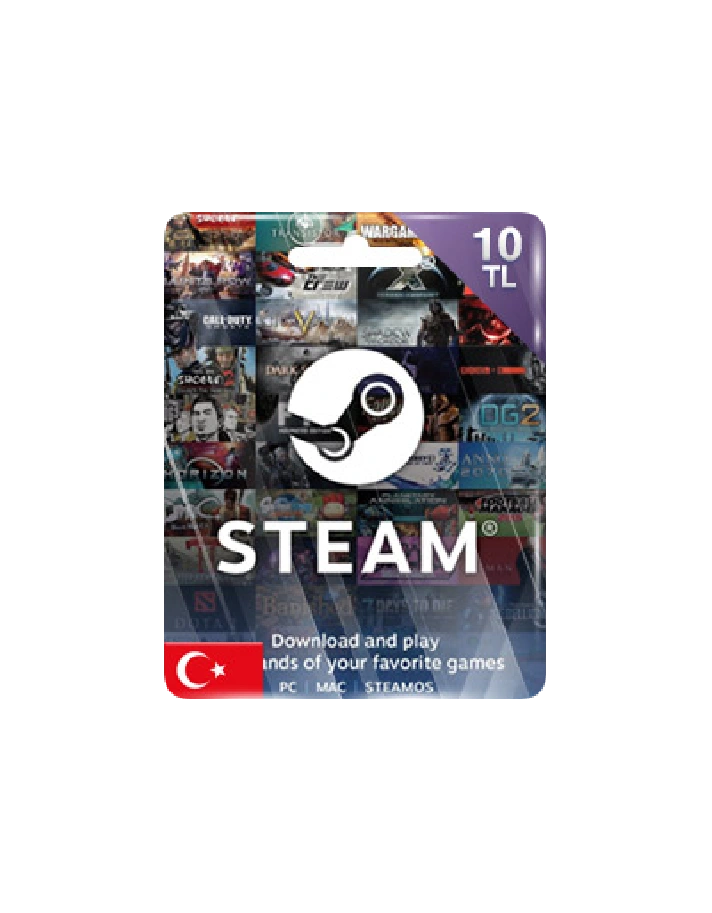 STEAM WALLET GIFT CARD 10 TL (Turkey) Turkish Lira KEY