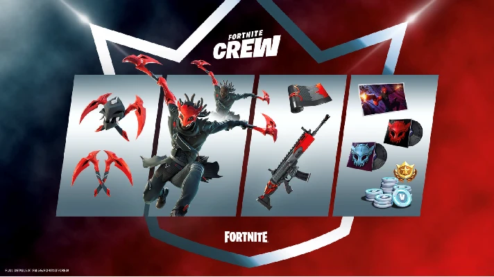 🔥FORTNITE Crew (Battle Pass + 1000 V-Bucks) - 1 month