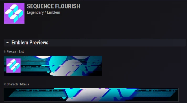 Destiny 2 Emblem Sequence Flourish PC/PS/XBOX