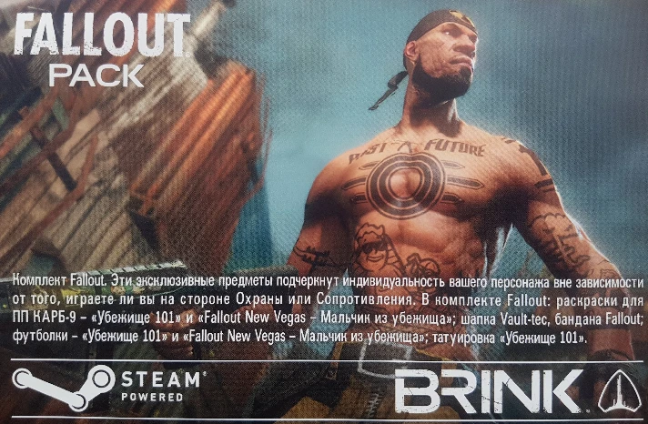 Brink +Fallout pack (Steam key)CIS