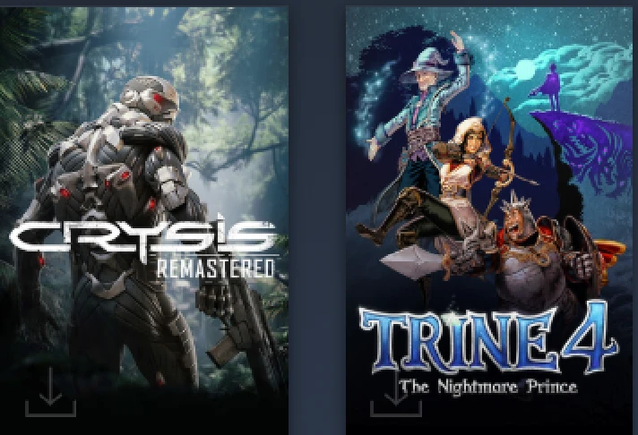 ✅ Trine 4: The Nightmare Prince/Crysis Remastered + GFN