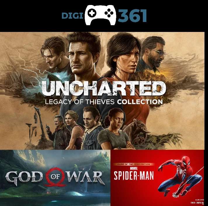 🔥Uncharted Collection + SpiderMan + GOW Steam Global🔥