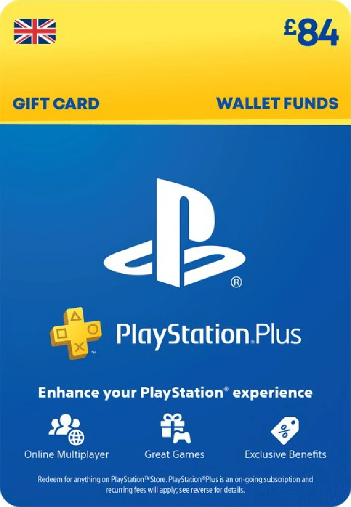 💣PlayStation Network Top-up code for £84 GBP (UK)