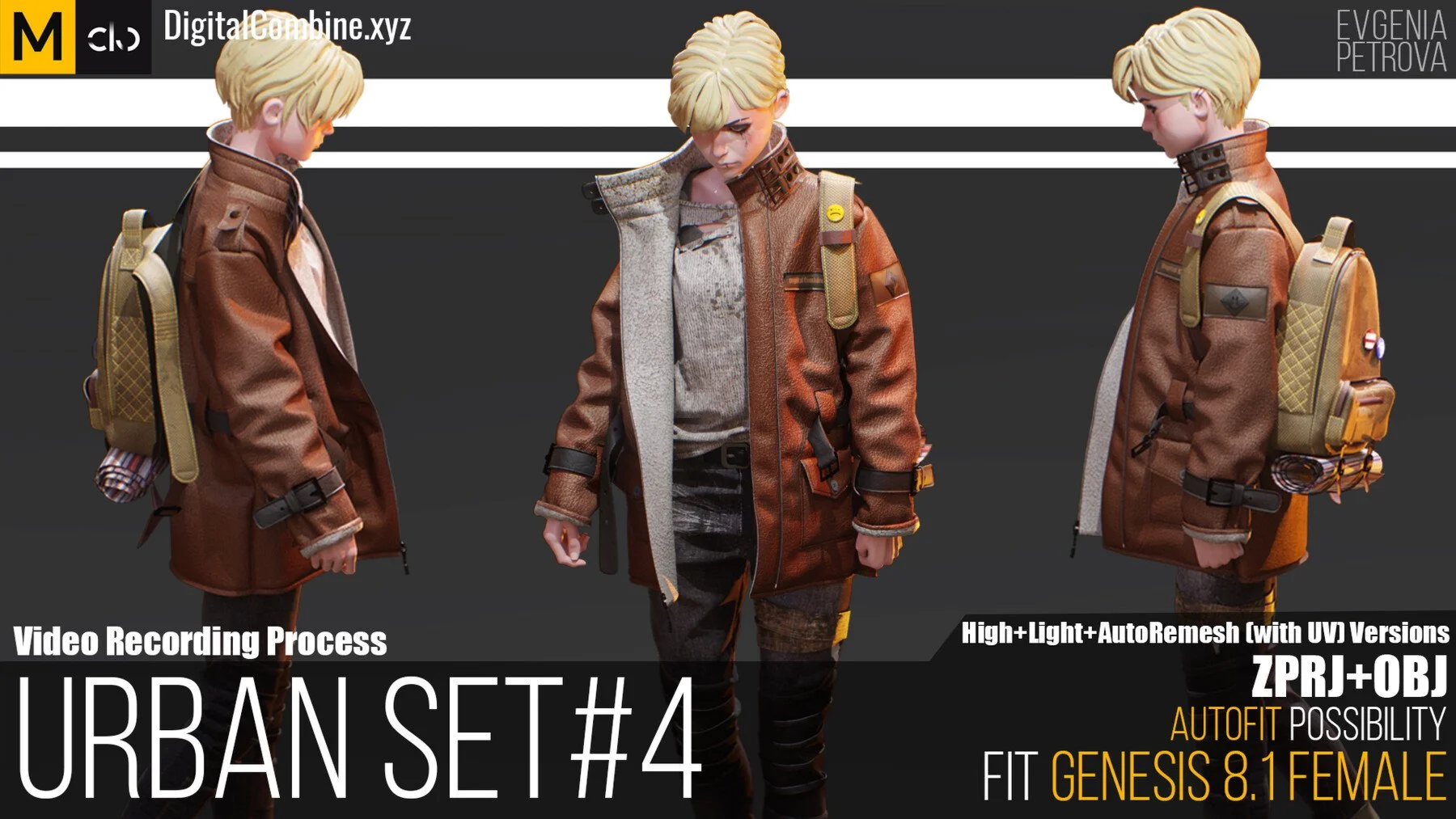 Urban set#4 Marvelous designer projects + OBJ