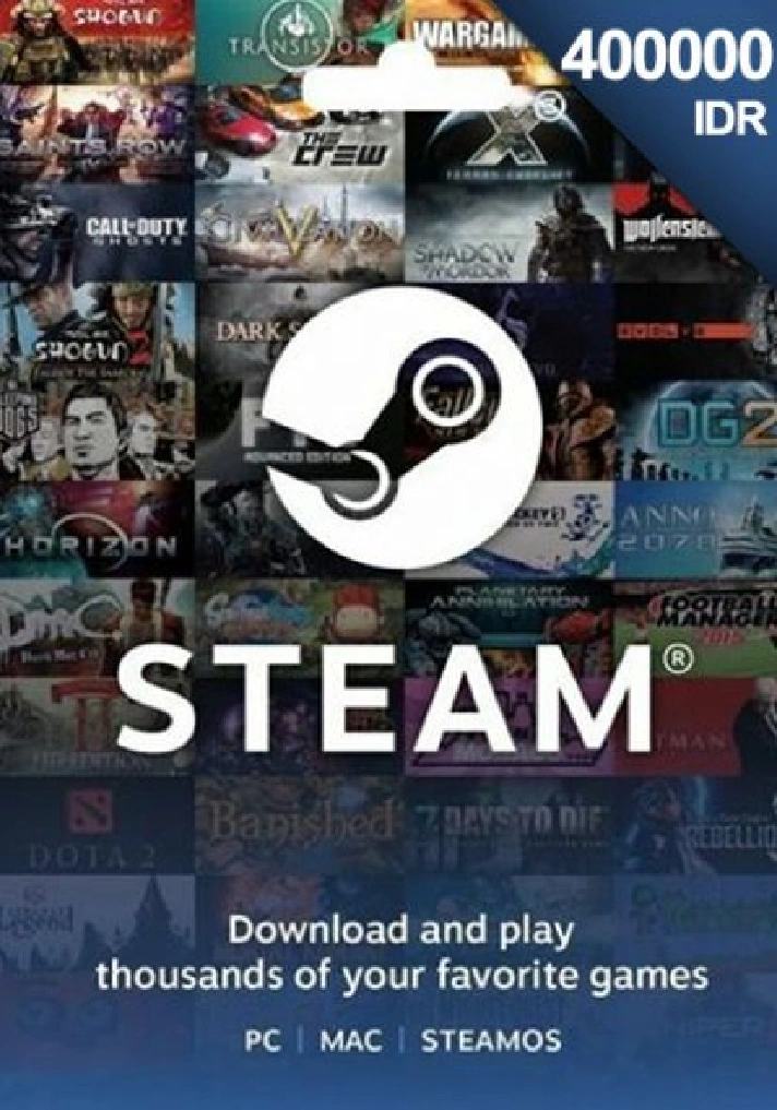 Steam Wallet 400000 IDR - Digital Gift Card - Indonesia