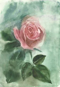 Акварельная роза
