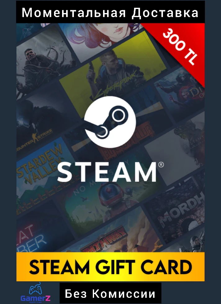 STEAM WALLET GIFT CARD - 300 TL (TURKEY) 🇹🇷🔥(No Fee)