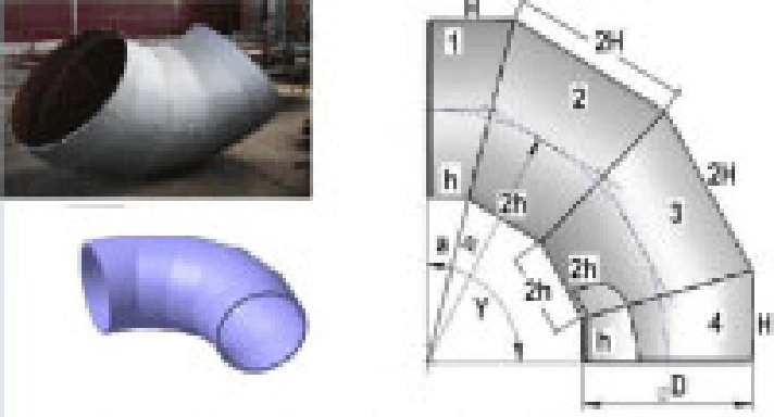 Layout (template) sector weld removal to drawing