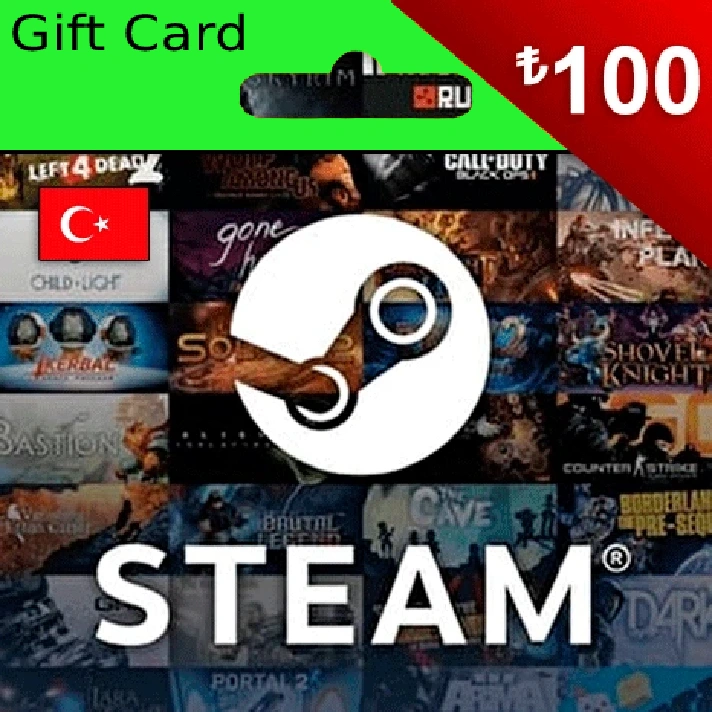 STEAM | Gift card | 100 TL | Turkey region 🔴