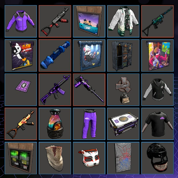 ✴️ RUST ACCOUNT| 2600 HOURS|56 DROPS SKINS + 44 GAMES