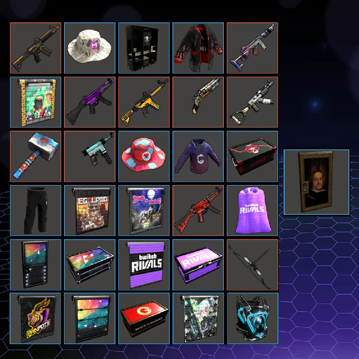 ✴️ RUST ACCOUNT| 2600 HOURS|56 DROPS SKINS + 44 GAMES