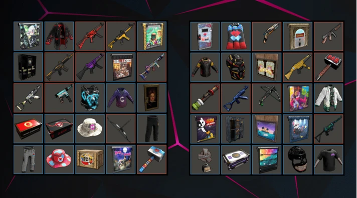 RUST STEAM ACC✦TWITCH DROPS SKINS✦9000+ HOURS✦297 ITEMS