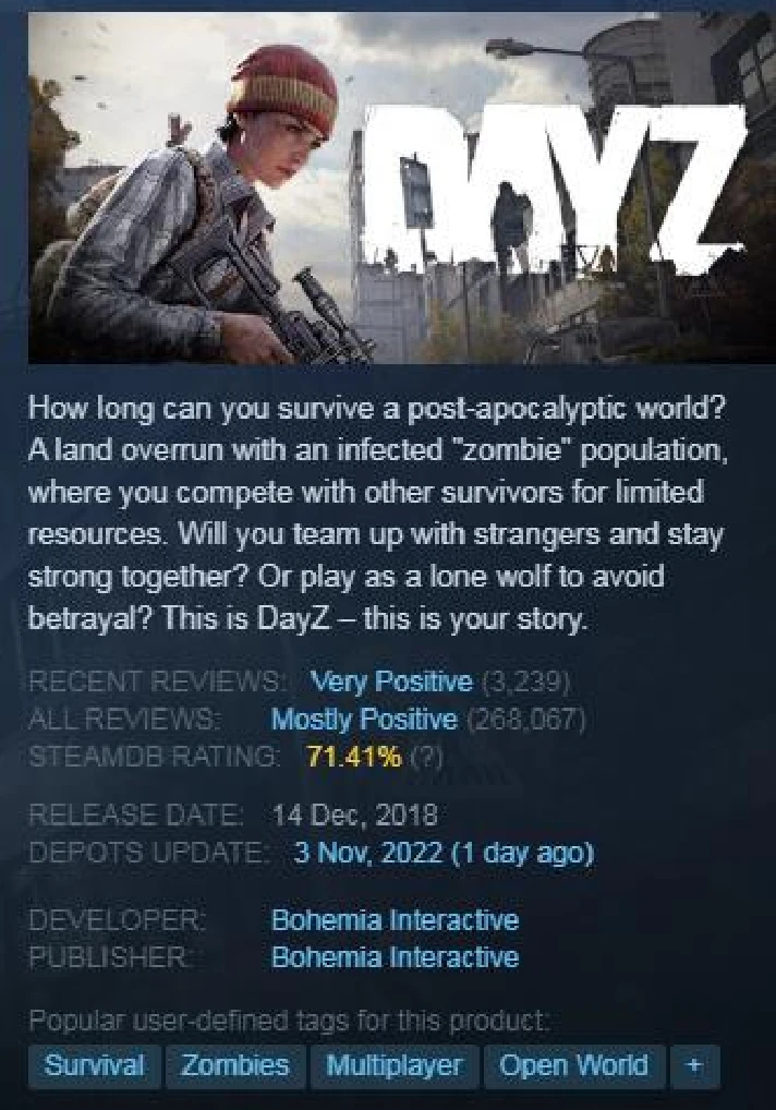 DayZ (Steam Key GLOBAL)