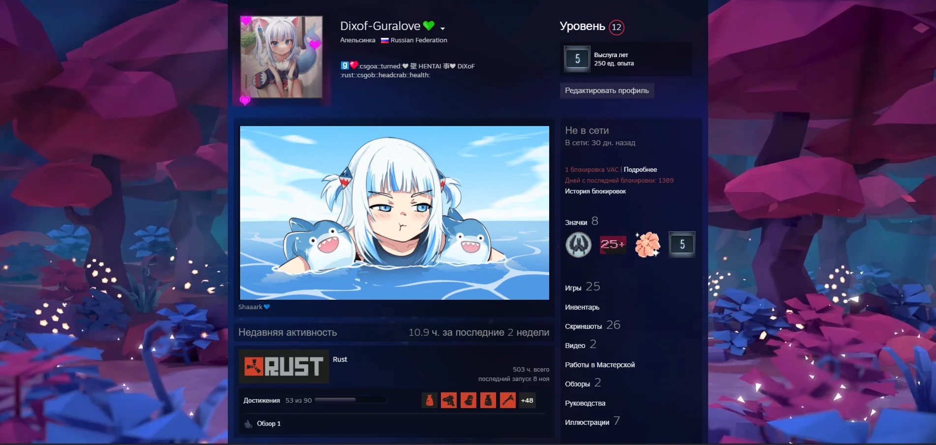 Собственный Steam аккаунт с кучей игр