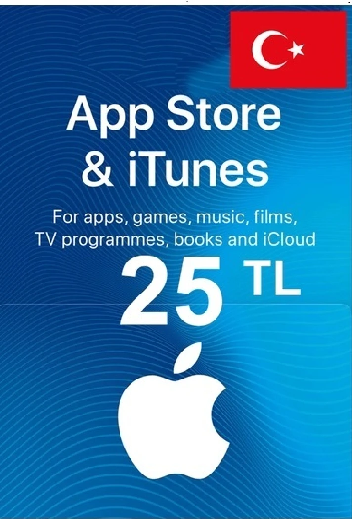 🎁GIFT CARD 🍏  Apple iTunes 🔴 TURKEY🔴25TL [NO FEES]