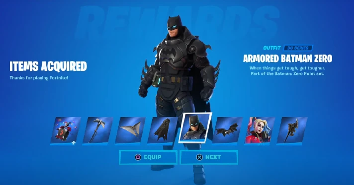 Fortnite ✅Armored Batman Zero Skin ⭐️Region Free