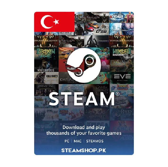 GIFT CARD STEAM WALLET Turkey 100 TRY 🎁