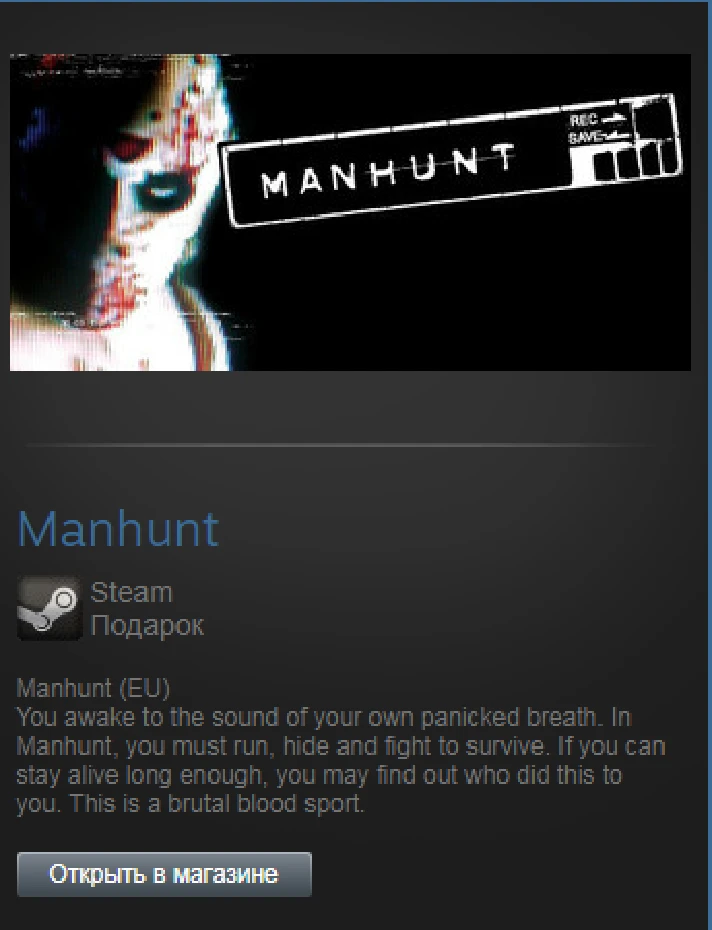 Manhunt (Steam Gift Region Free / ROW)