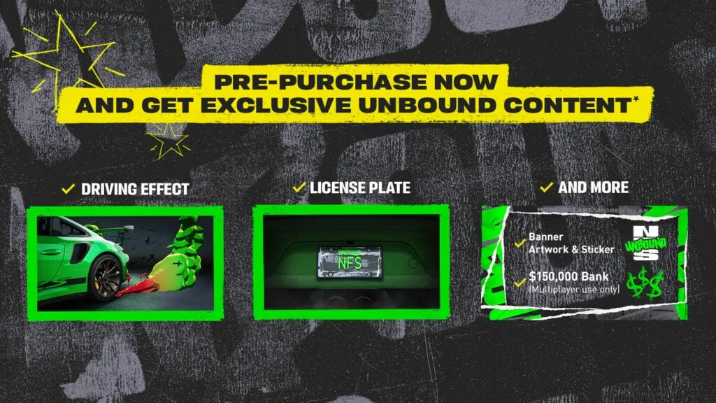NEED FOR SPEED: UNBOUND 150 000$