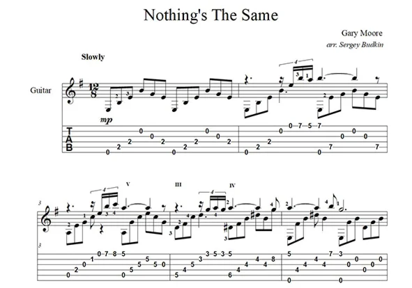 Nothing's The Same (Gary Moore) guitar cover
