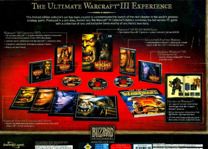 Warcraft III Collectors Edition delivery + Frozen Th