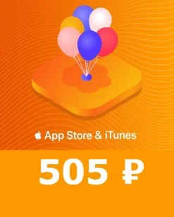 AppStore iTunes 505руб Cертификат пополнения РОССИЯ