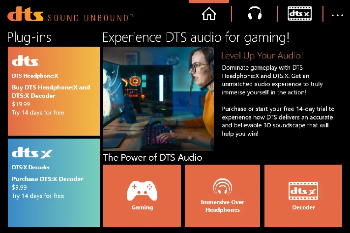 DTS Headphone:X (WIN/XBOX) DTS Sound Unbound 🔑KEY+🎁