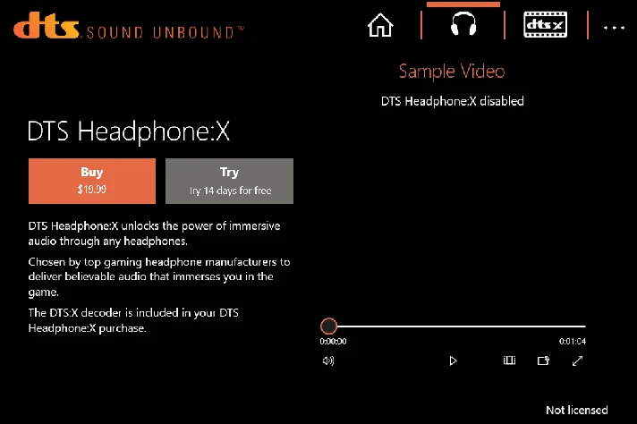 DTS Headphone:X (WIN/XBOX) DTS Sound Unbound 🔑KEY+🎁