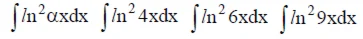 Решенный интеграл вида ∫ln^2(αx)dx
