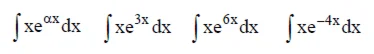 Решенный интеграл вида ∫xe^αxdx