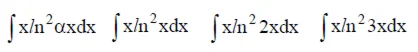 Решенный интеграл вида ∫xln^2(αx)dx
