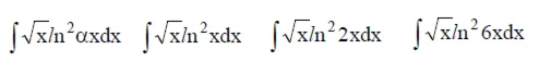 Решенный интеграл вида ∫√xln^2(αx)dx
