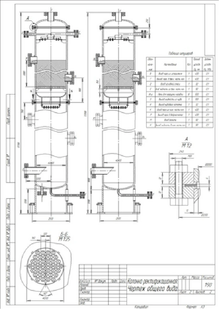 "Calculation of distillation column"