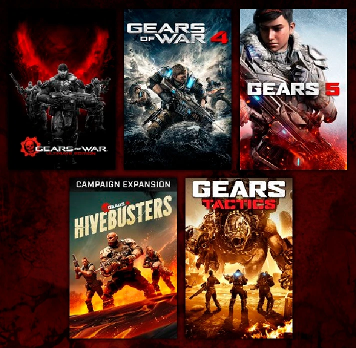 Gears of War 1, 4, 5 + Hivebusters 🛜 Online ⌨️ No App