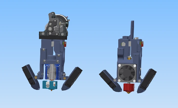 3D Mounts BIQU H2, NF-Crazy, E3DV on Sapphire PRO