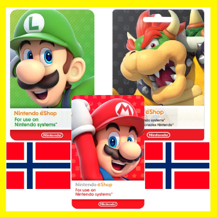 ⭐️ GIFT CARD⭐🇳🇴Nintendo eShop Gift Card 250-2000 NOK