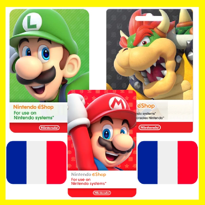 ⭐️ALL GIFT CARD⭐🇫🇷Nintendo eShop Gift Card 15-150 EUR