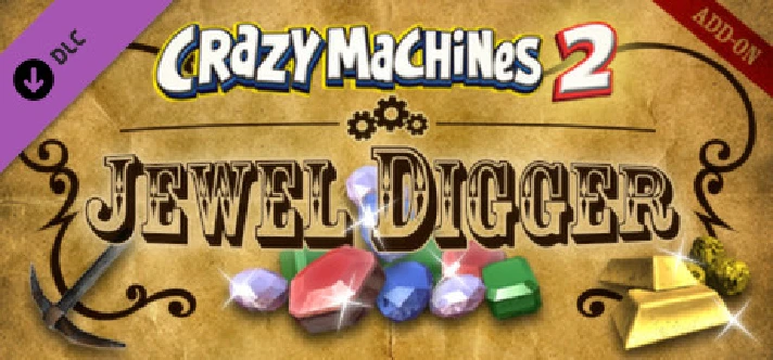 Crazy Machines 2 Jewel Digger  DLC STEAM KEY GLOBAL ROW