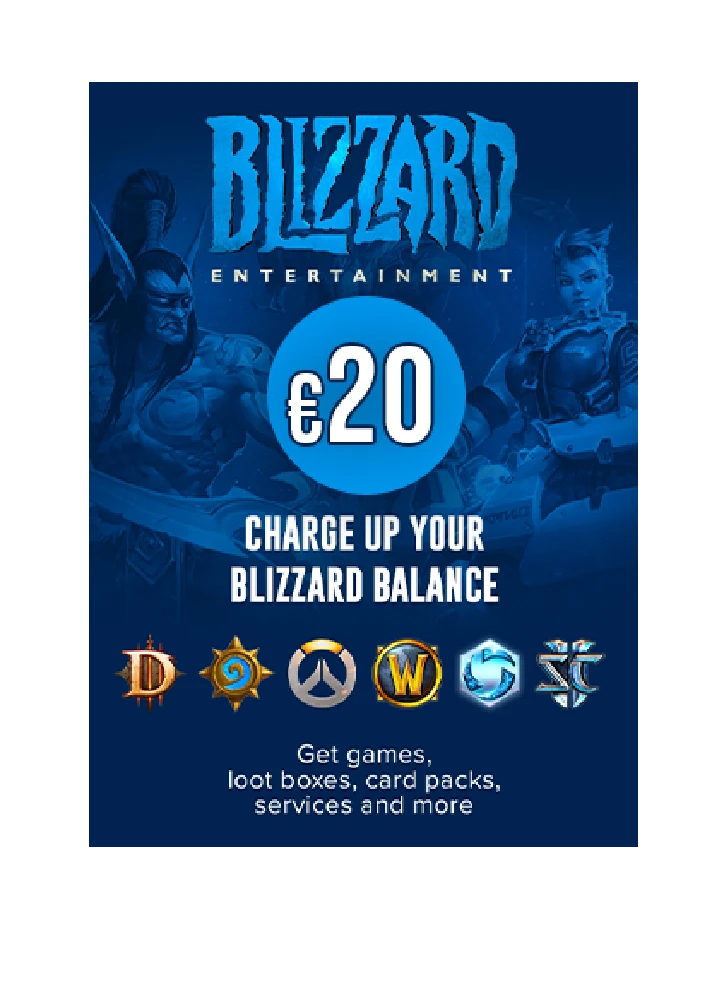 ✅ 20 EUR Blizzard Gift Card [EU] (Official 🔑 KEY)