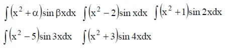 Решенный интеграл вида ∫(x^2+α)sinβxdx