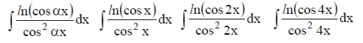 Решенный интеграл вида ∫ln(cosαx)/cos^2(αx)dx
