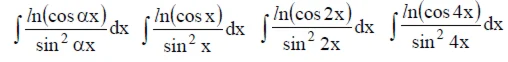 Решенный интеграл вида ∫ln(cosαx)/sin^2(αx)dx