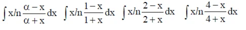 Решенный интеграл вида ∫xln(α−x)/(α+x)dx