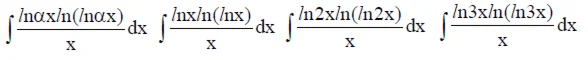 Решенный интеграл вида ∫ln(αx)lnln(αx)/xdx