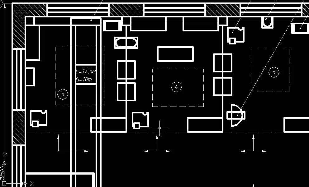 Чертежи 2-х технологических планов цехов (AutoCad)