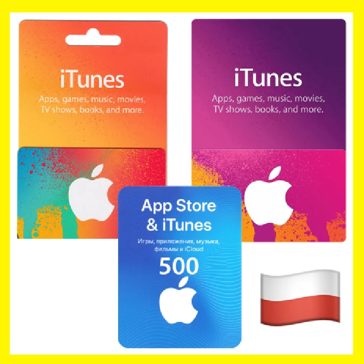 ⭐🇵🇱 iTunes/ Apple Gift Cards - PLN Poland 50-100-200