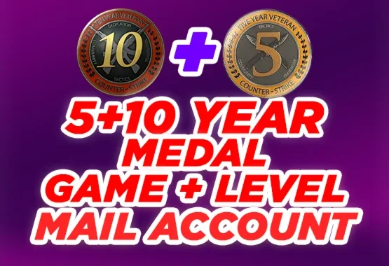 Медаль 10+5 ЛЕТ с Почтой Аккаунт CSGO